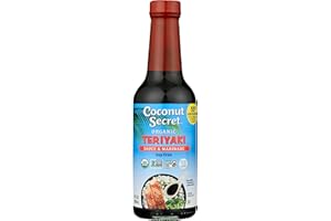 Coconut Secret Coconut Aminos Teriyaki Sauce - 10 Fl Oz - Low Sodium Soy-Free Teriyaki Alternative, Low glycemic - Organic, V