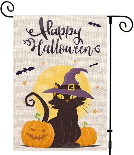 Amazon Co Jp ハッピーハロウィンガーデンフラッグ 縦型両面黄麻布秋ハロウィンヤードフラッグ黒猫パンプキンバット農家屋外装飾12 5x18インチ ホーム キッチン Amazon Co Jp ハッピーハロウィンガーデンフラッグ 縦型両面黄麻布秋ハロウィンヤードフラッグ黒猫パンプキンバット農家屋外装飾12 5x18インチ ホーム キッチン