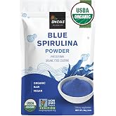 Incas USDA Organic Blue Spirulina Powder Phycocyanin Food Coloring 1 Oz | Phycocyanin extract, no fishy smell, 100% vegan. For smoothies, baking and drinks. Espirulina azul. 28 servings.