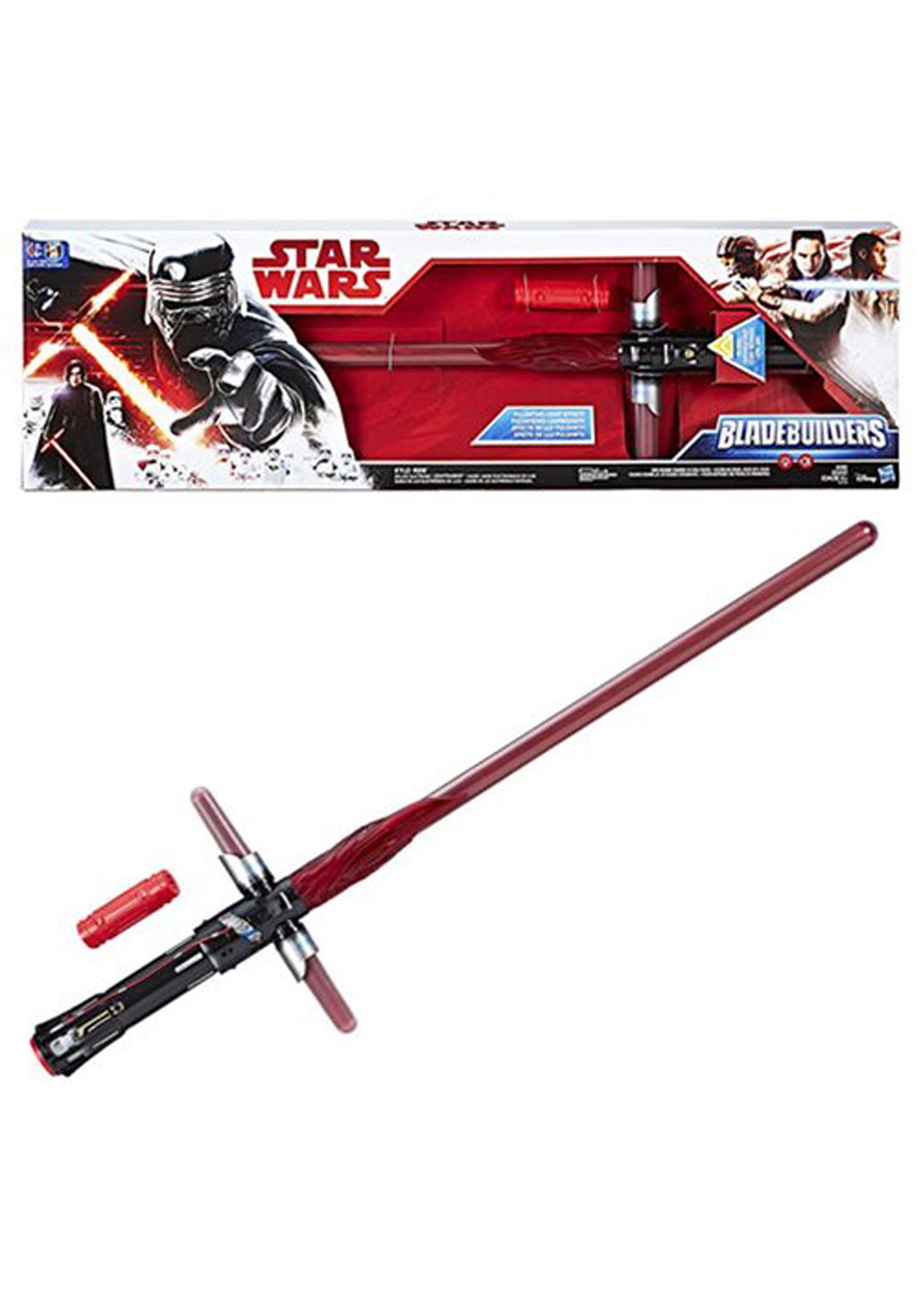 STAR WARS C1440 Bladebuilders Kylo Ren Deluxe Electronic Lightsaber Disney Sw E8 Rp Victor 1, Red, Standard
