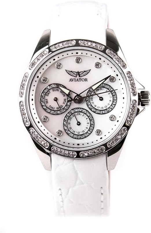 Aviator AVW2214L28 - Reloj para Mujeres, Correa de Cuero ...