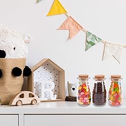 SUPERLELE 24pcs 3.4oz Small Glass Jars with