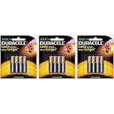 Duracell Alkaline AAA Battery with Duralock Technology - 12 Pieces (Black/Brown)