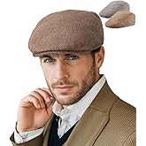 LADYBRO 2Pack Unisex Flat Cap Newsboy Hats for Men Women, Summer Casual Adjustable