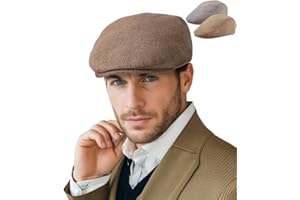 LADYBRO 2Pack Unisex Flat Cap Newsboy Hats for Men Women, Summer Casual Adjustable