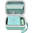 Case for Memoking T02/ for Phomemo M02/ T02/ M02S/ M02 pro/ Q30S/ M02X Inkless Sticker Photo Printer. Portable Printer Storage Holder for Label Maker, Thermal Paper, USB Cable (Box Only)-Green