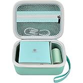 Case for Memoking T02/ for ETIKEZ/for Phomemo M02/ T02/ M02S/ M02 pro/ M02X Inkless Sticker Photo Printer. Portable Printer Storage Holder for Label Maker, Thermal Paper, USB Cable (Box Only)-Green