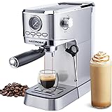 GOTMORE Espresso Machine, 15 bar Professional Compact Espresso Maker for Home, Fast Heating Coffee Machine with Milk Frother 