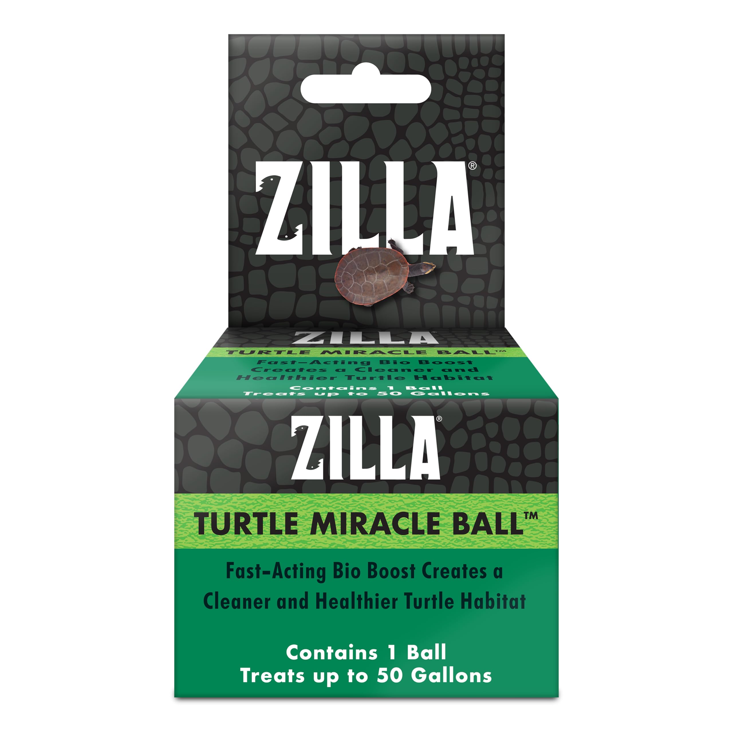 Photo 1 of ***FACTORY SEALED***EXP 2/28/28***Zilla Pet Turtle Miracle Ball, Odor and Sludge Remover, for Cleaner and Healthier Turtle Habitats and Aquariums, Treats up to 50 Gallons