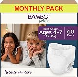 Bambo Nature Dreamy Night Pants 60 Count | Premium Eco Nighttime Pull Up