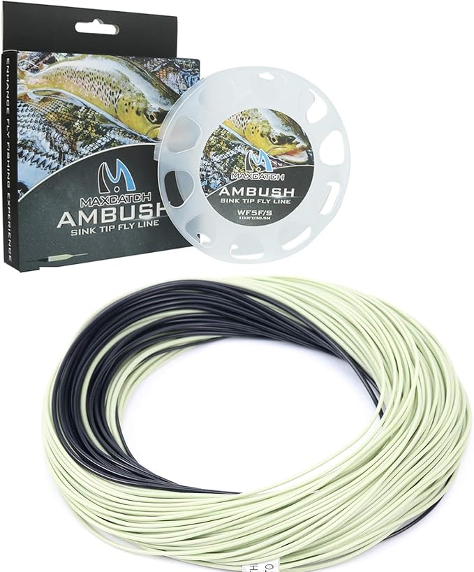 Maxcatch Fly Line with Sinking Tip Weight Forward 100ft (WF4F/S