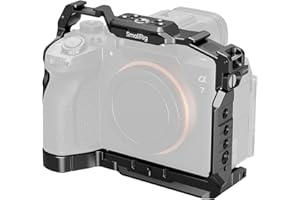 SMALLRIG Alpha 7 V HawkLock Quick Release Cage for Sony Alpha 7 V / 7R V / 7 IV, Built-in Quick Release Plate for Arca & NATO