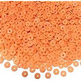 5000pcs Light Orange Clay Beads Polymer Clay Heishi Flat Round Spacer Beads for Bracelets Earring Necklace Making DIY Handmade Craft, 6mm