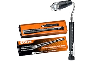 EGIFI Stocking Stuffers for Men, Rechargeable Magnetic Pickup Tool, Telescoping Magnetic Flashlight Pick Up Tool, Cool Christmas Birthday Gifts for Men, Dad, Husband, Boyfriend