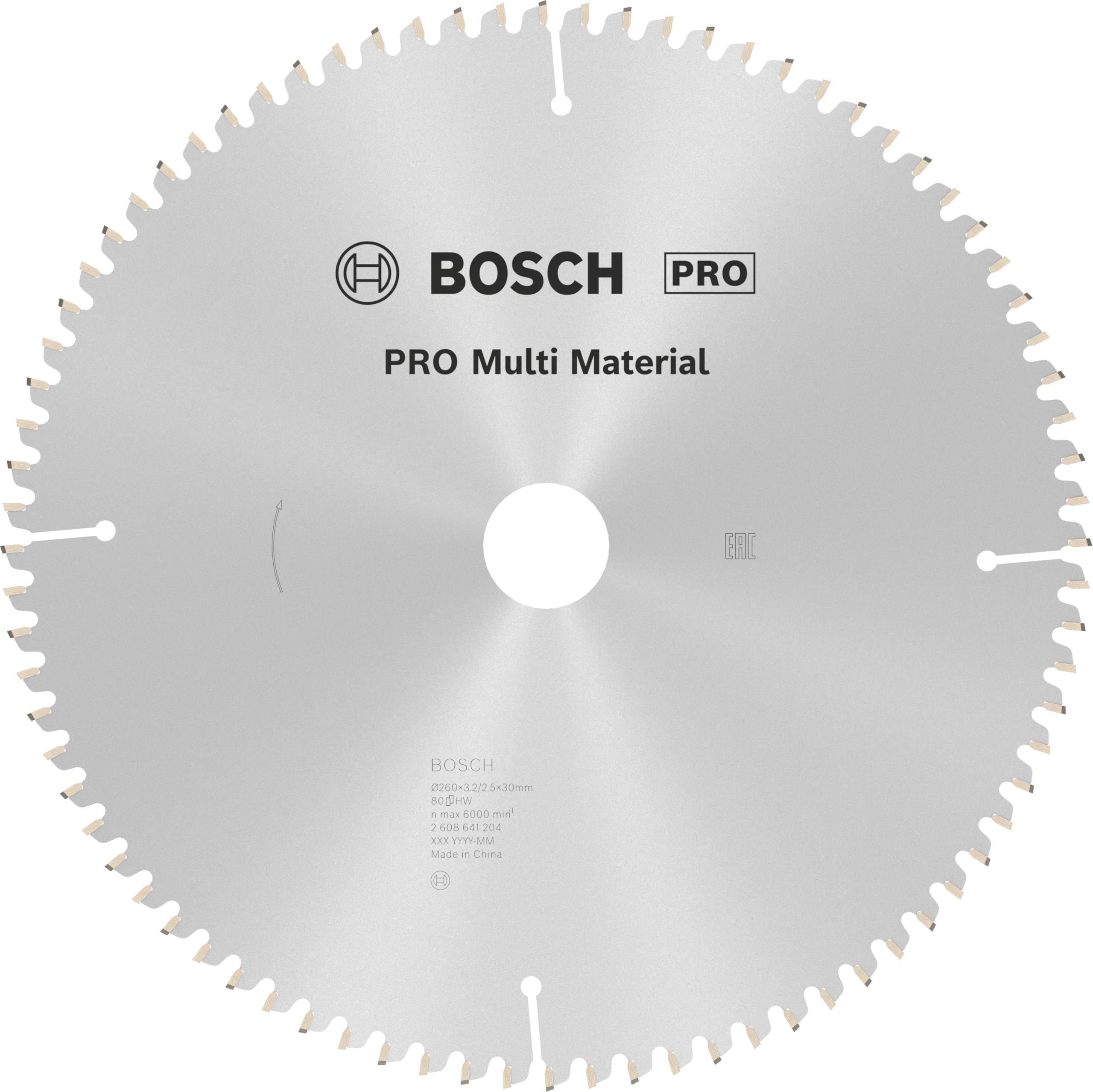 Bosch 1x PRO Multi Material Circular Saw Blade for Corded Mitre Saws (for Aluminium, Plastics, Ø mm, Professional Accessory Mitre Circular Saw)
