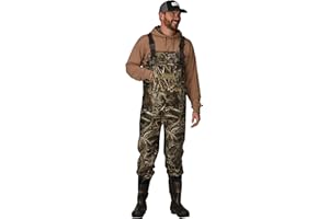 FROGG TOGGS Amphib Neoprene Bootfoot Waterproof Fishing Camo Chest Wader for Fishing, Realtree Max-7, 7