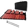 ENNBOM 25 Key Wooden Glockenspiel Portable Xylophone Professional Percussion Instrument with Mallets and Carrying Bag