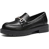DREAM PAIRS Girls Loafers Chunky Platform Slip On Loafers School Uniform Dress Shoes