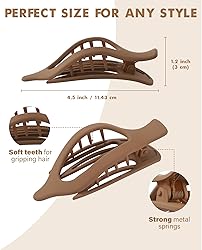 French Flat Hair Clips for Women - 6Pcs Flat Hair