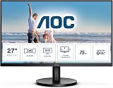 AOC Q27B3MA 27 inch QHD VA Monitor 75Hz 4ms Speakers VESA Low Blue Light view 2