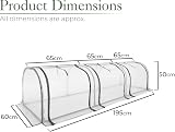 Christow Small Grow Tunnel Cloche Garden Polytunnel 1.95m Long view 7