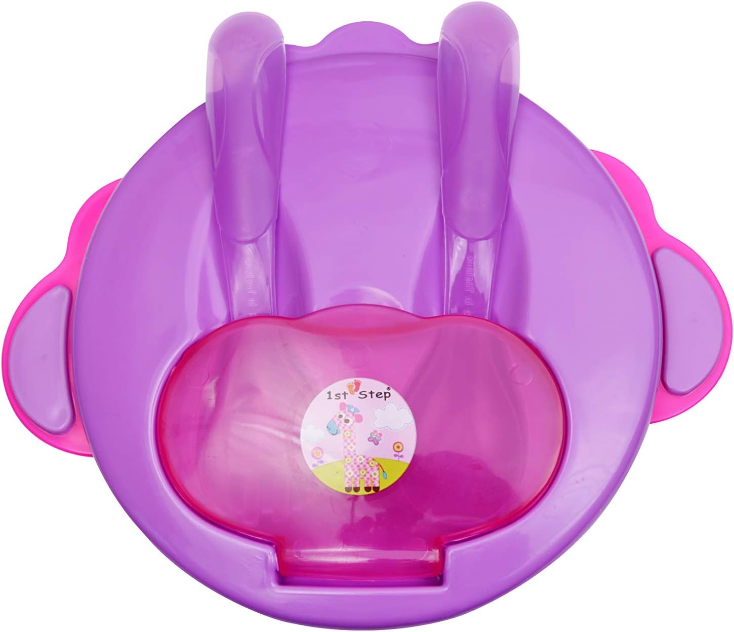 1st STEP Microwave Safe, Anti Skid, Portable, Unbreakable - Baby Feeding Bowl with Fork and Spoon