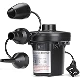 InflateBeasts Electric Air Pump for Pool Inflatable, AC/110V 130w - Quick Fill Air Bed Pump with 3 Nozzles, Air Mattress Pump inflator for Swimming Ring for Outdoor Camping, Inflatable Cushion