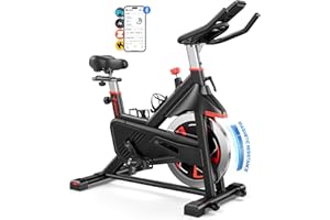 MERACH Magnetic Exercise Bike, Indoor Cycling Bike with Self-Developed App, 350 lbs Weight Capacity & 40 lbs Flywheel, Stationary Bike for Home Gym Fitness