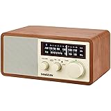 Sangean RA50562 Am and Fm Bluetooth Wooden Cabinet Radio, Multicolor