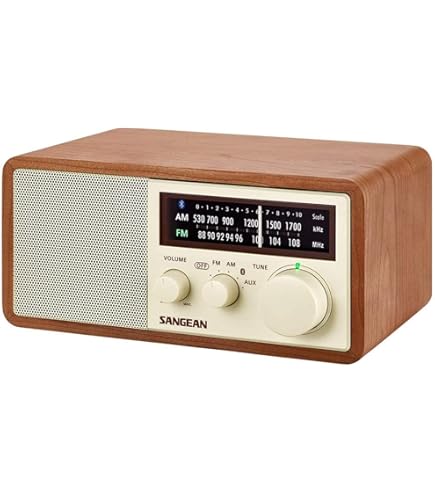 Amazon.com: Sangean WR-16 AM/FM, Aux-in, Bluetooth, Wooden Cabinet