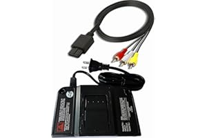 HEORLD N64 Power Supply and AV Cable, AC Power Supply Adapter and AV Composite Cable Cord Compatible For Nintendo 64