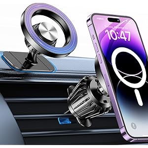 Kaistyle for Magsafe Car Mount【20 Strong Magnets】Magnetic Phone Holder for Car Phone Holder Mount Da...