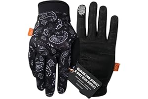 Saints of Speed Motorcycle Gloves – Knuckle Protection, Leather Palms, Touchscreen Moto Gloves for Street & Dirt Bike Riding