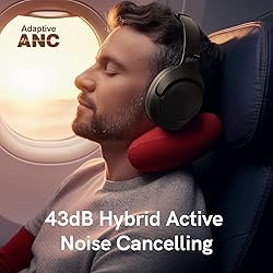 QCY H3 ANC Bluetooth Headphones Over Ear, Active