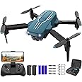 Mini Drone with Camera for Adults Youth - 1080P HD FPV Camera Drones with 90° Adjustable Lens, Gestures Selfie, One Key Start, 360° Flips, Toys Gifts RC Quadcopter for Boys Girls with 2 Batteries