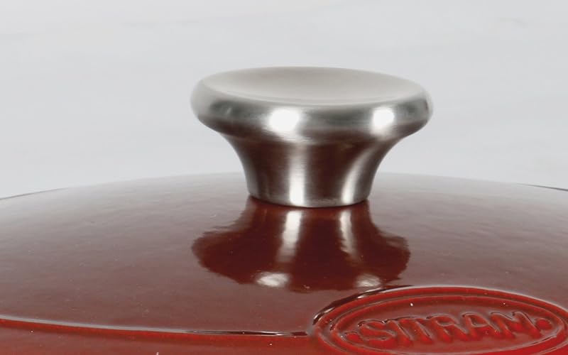 710839 Schmortopf Gusseisen, Creme/Rot, Gusseisen, Rouge/Crème, 33 x 25 x 13,5 cm