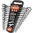 HORUSDY 15-Piece Metric Wrench Sets, Premium Combination Wrench Set Metric 8-22mm, Max Torque, 12-Point, Chrome Vanadium Steel, with Storage Rack