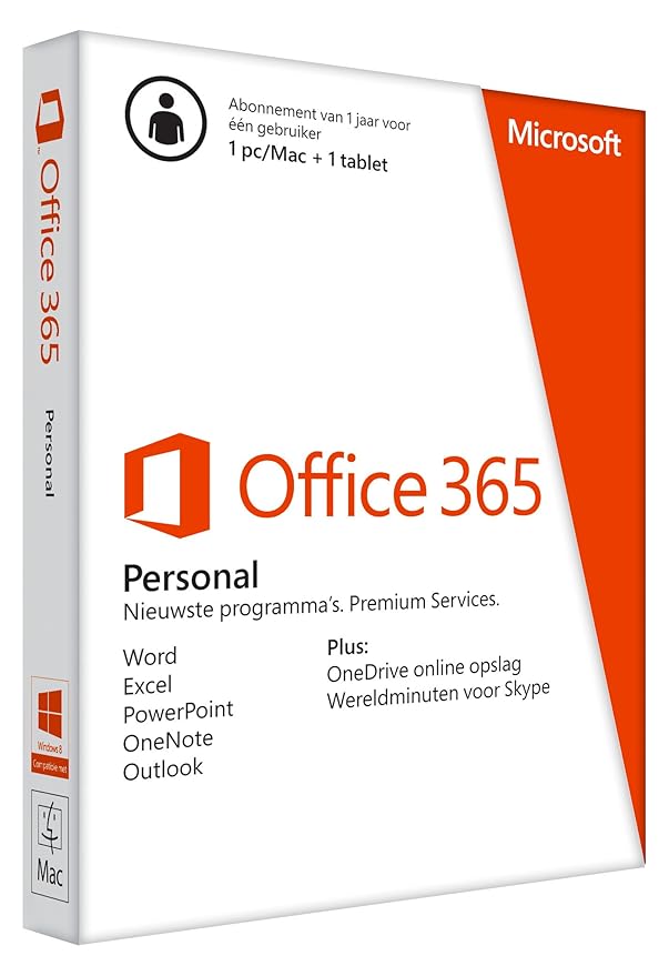 MS Office 365 Personal 32-bit/x64 Subscr 1YR Euroz