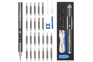 ORIA Electric Screwdriver, 28 in 1 Mini Precision Screwdriver Set, Rechargeable Repair Tools Kit, with Type-C Charging for Smartphones,Toys, PC, Christmas for Men