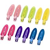 Cptots No Crease Creaseless No Bend Hair Clips For Styling Non Slip Flat Clips For Makeup Hair Accessories For Women,Multiple Colors,12 PCS