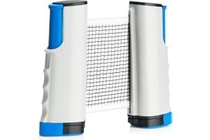 EOTJYAO Retractable Ping Pong Net, Upgrade Table Tennis Net Stands Upright Without Sagging, Ping Pong Net for Any Table, Easy to Use and Portable, Play Indoors & Outdoors, Ping Pong Table Net