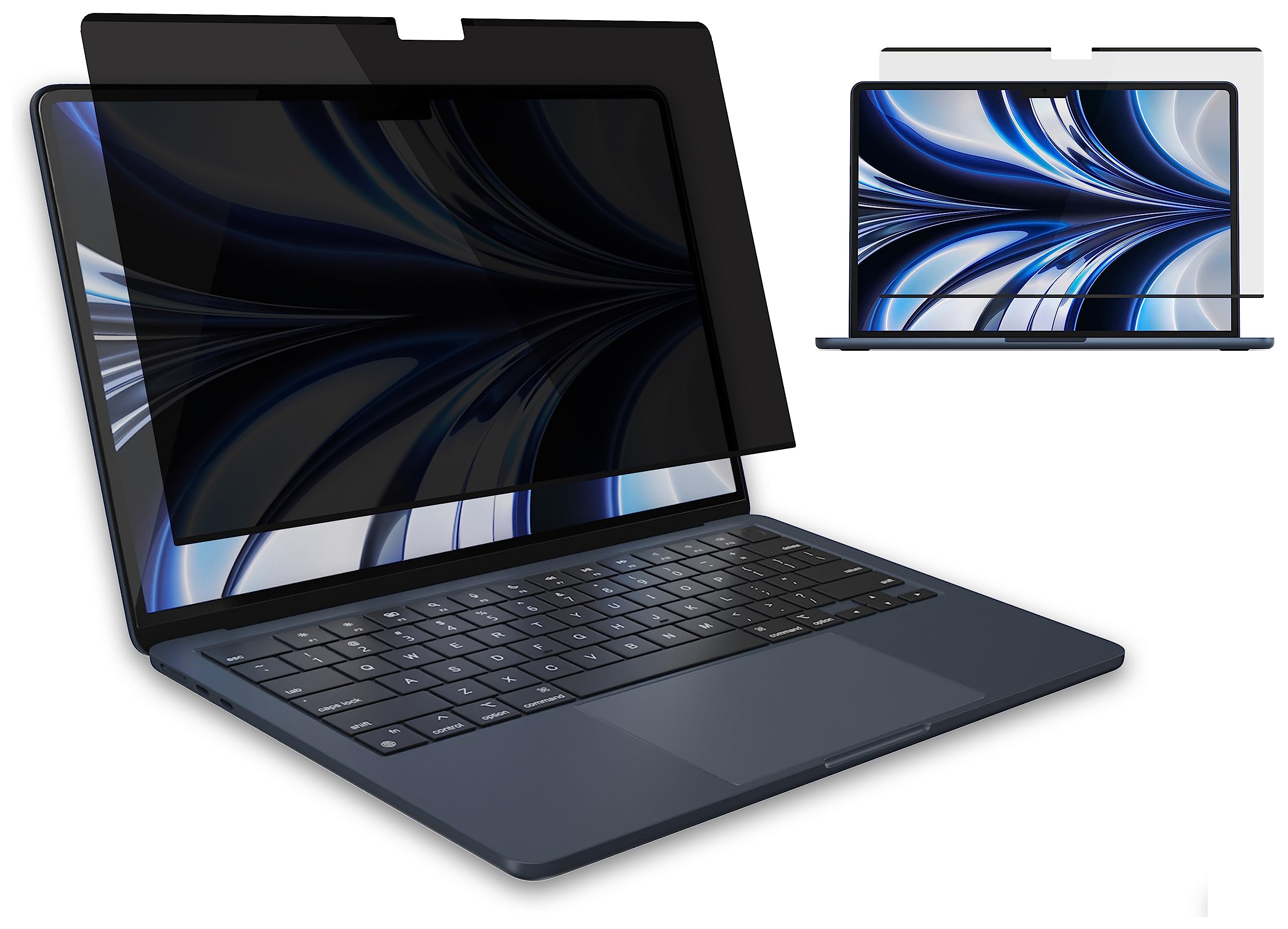 MyGadget Magnetic Screen Protector compatible with Apple MacBook Air 13,6 Inches (2022) M2 A2681 - Full Anti Spy Removable Privacy Filter Protection