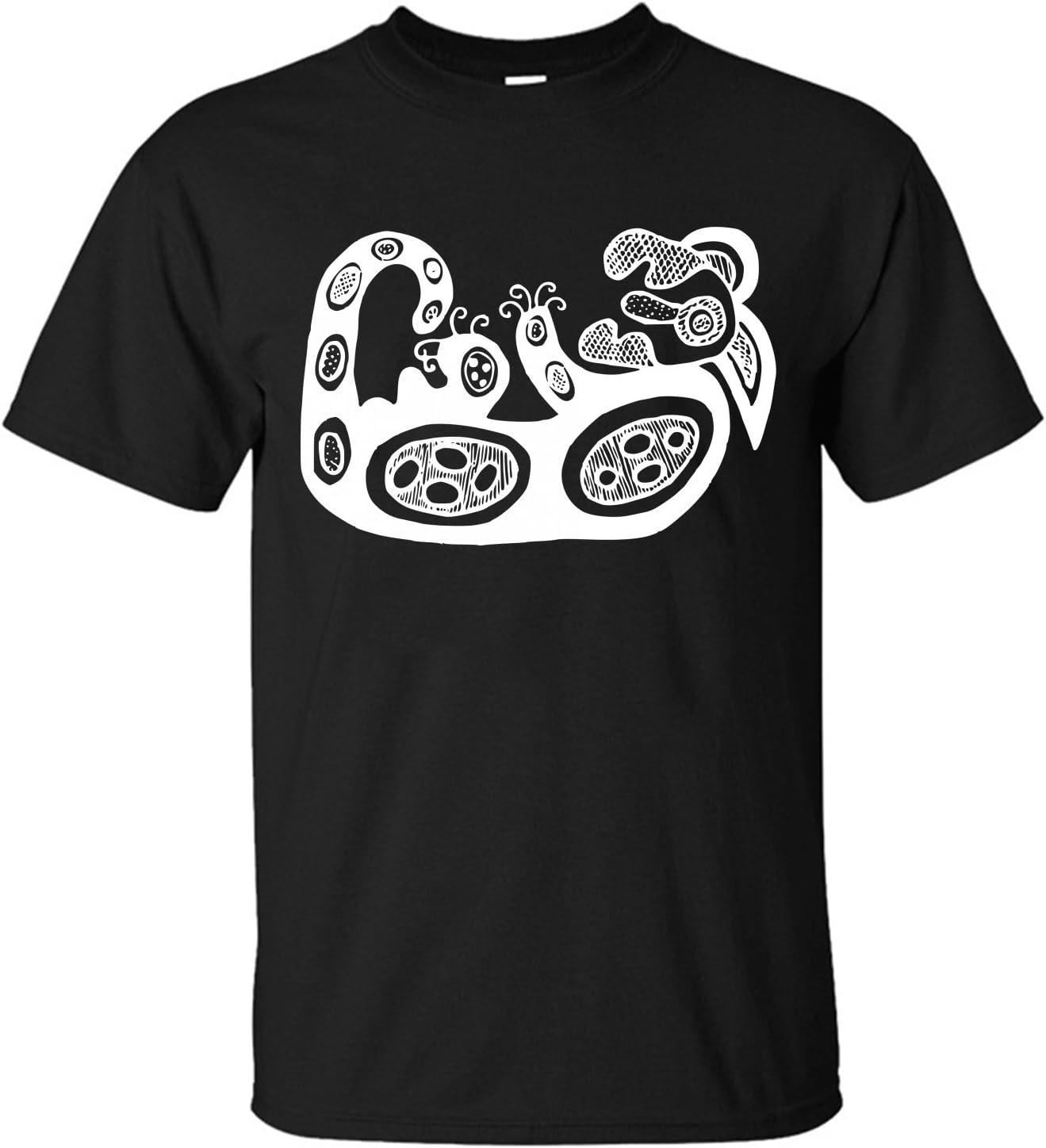 Yourun Men's Aboriginal Cotoon T-shirt black L