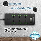 iBlockCube Power Strip 6 Way AC Outlets 6 USB C A Ports 2M Cord Surge view 4