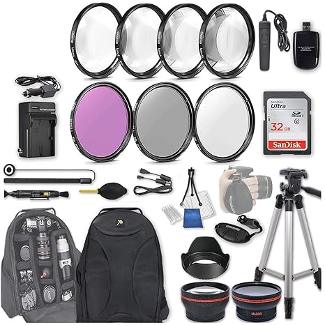 58 mm 28 pc Kit de Accesorios para Canon EOS Rebel SL2, 200d ...