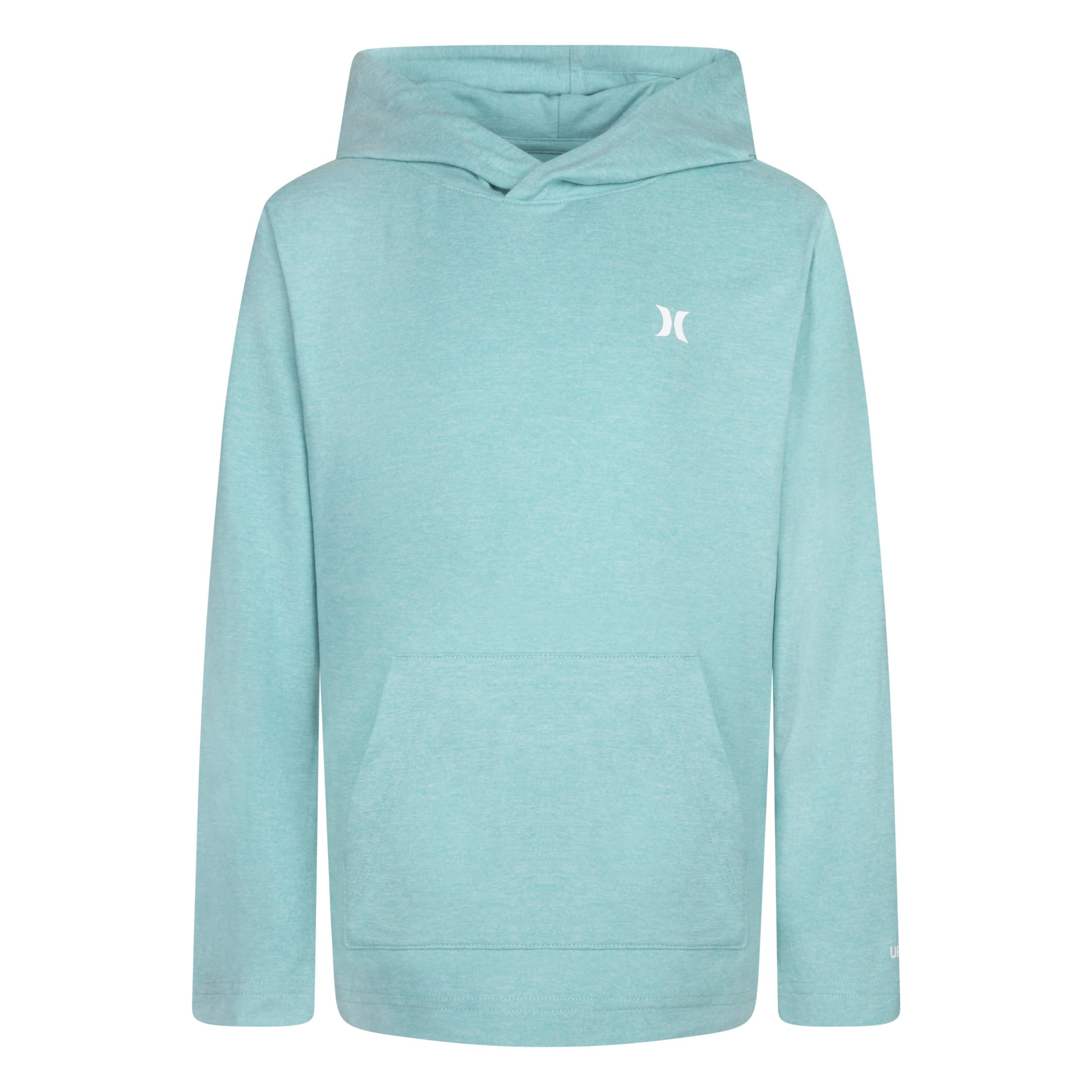 Photo 1 of Hurley Boys' Long Sleeve Hooded UPF 50+ Rash Guard Swim Shirt, Harbor Green Heather