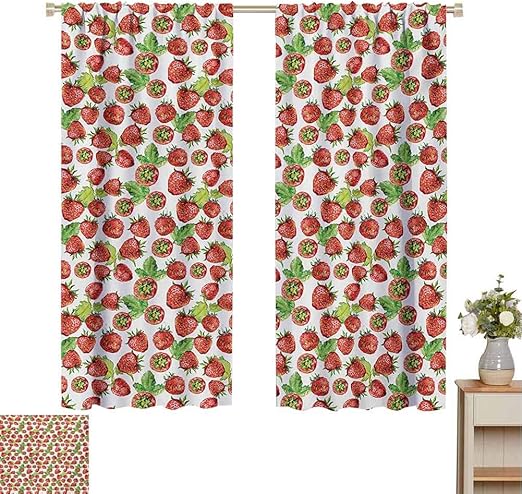 Amazon Com Mozenou Kitchen Blackout Window Curtain Vibrant
