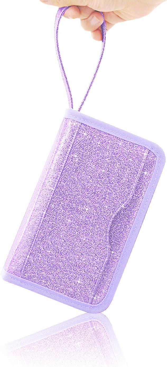 Nintendo New 2DS XL/New 3DS XL Case, ACdream Premium PU Leather Protective Case Bag for New Nintendo 2DS XL/New 3DS XL with Portable, (Purple Star of Paris)