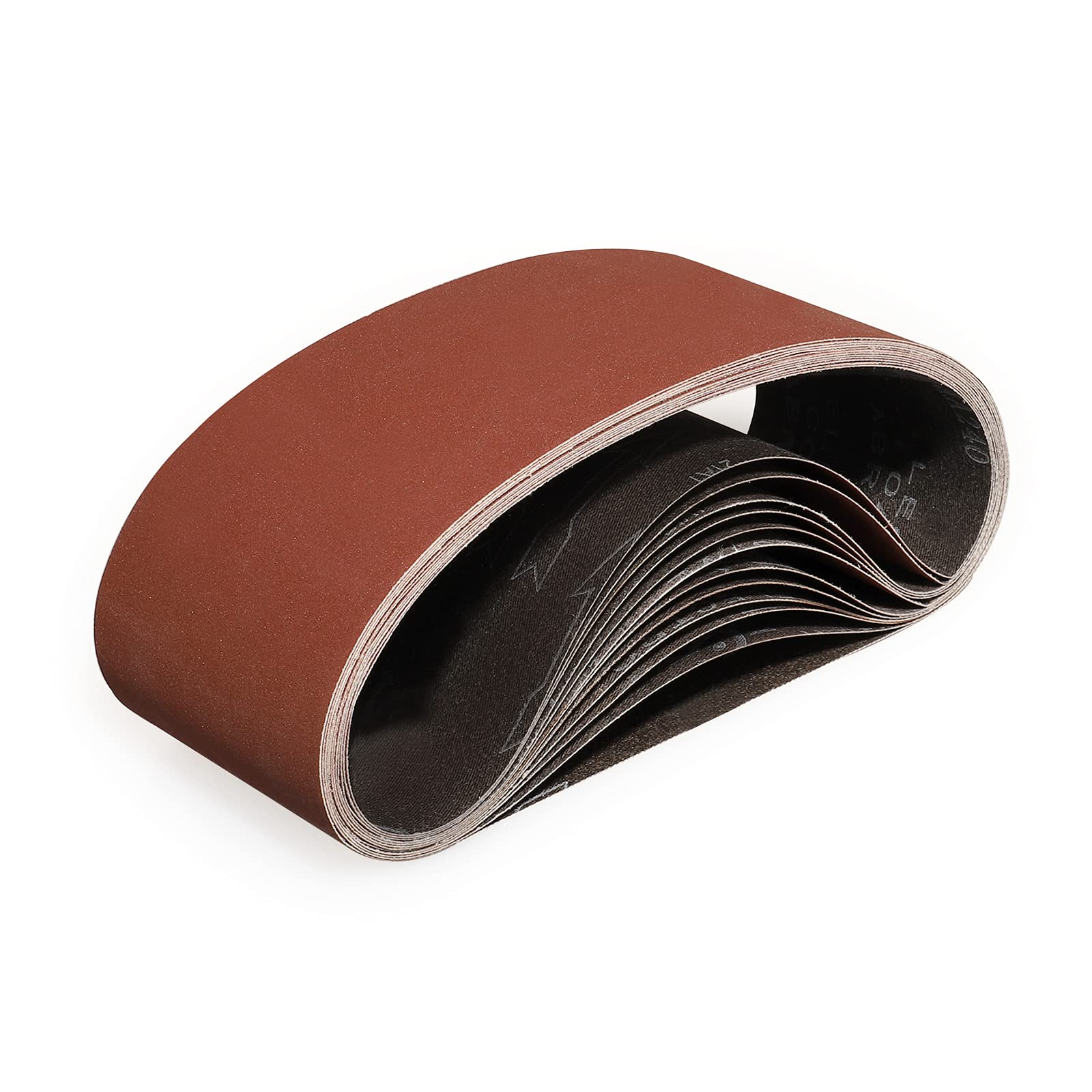 Sruhrak 100X610mm Abrasive Sanding Belt Set - 12 Pack 400 Grits Sandpaper Belts for Portable Belt Sander