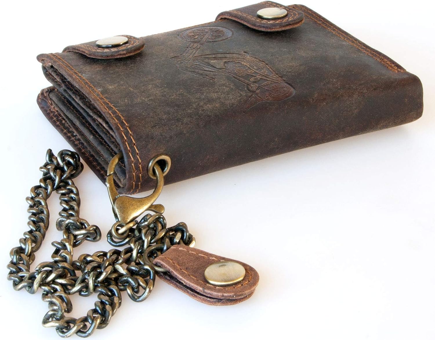 Kabana Lederen herenportemonnee met 45 cm ketting